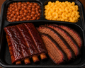 2 meats ribs and brisket